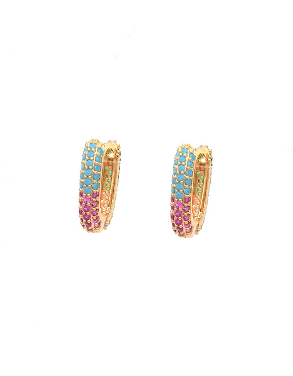 Copy of the Hoop earrings with colored glitter